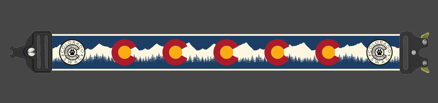 Colorado Swag Snowy Mountain Flag Dog Leash - Colorado Swag