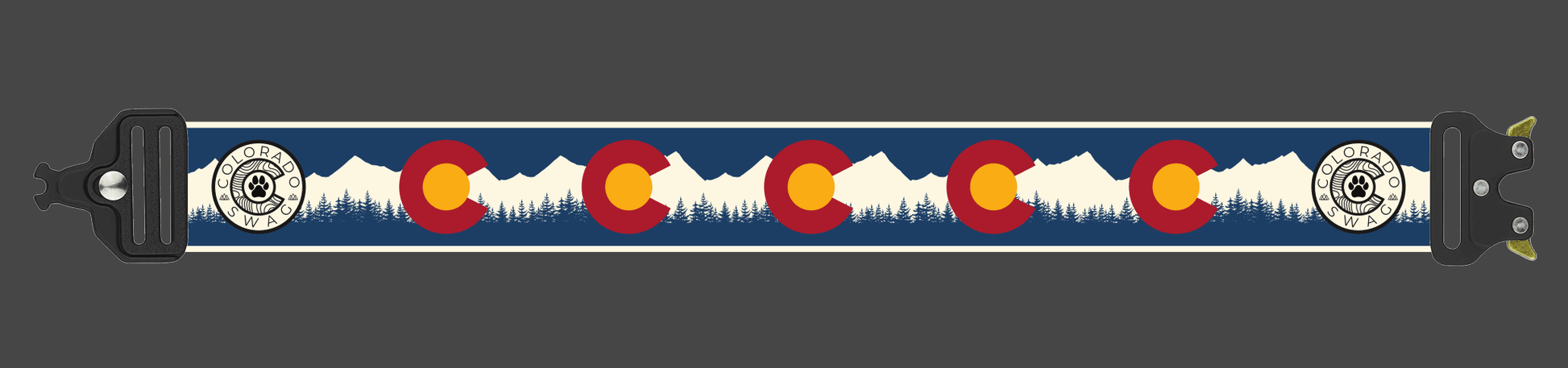 Colorado Swag Snowy Mountain Flag Dog Leash - Colorado Swag