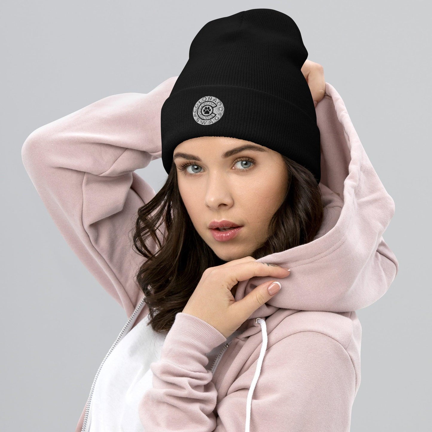 Colorado Cuffed Beanie - Woman Posing